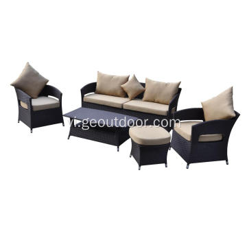 Bộ bàn ghế sofa nhôm sân vườn 5 chiếc